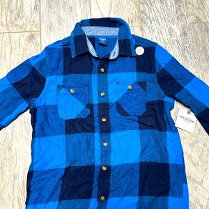 Blue and black flannel